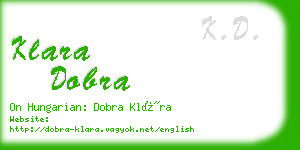 klara dobra business card